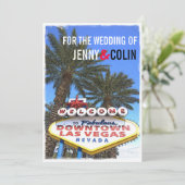 Artistieke Moderne Las Vegas Moderne bruiloft uitn Kaart (Staand voorkant)