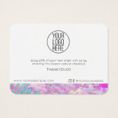 Artistieke moderne LOGO hier Bedankt Visitekaartje (Achterkant)