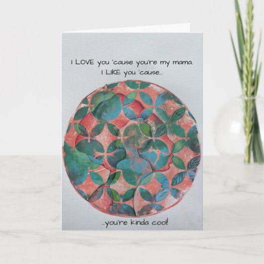 Artistieke Moederdag Kaart (Voorkant)