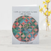 Artistieke Moederdag Kaart (Gele Bloem)