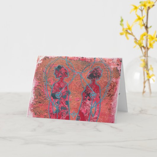 Artistieke Moederdag Kaart (Gele Bloem)