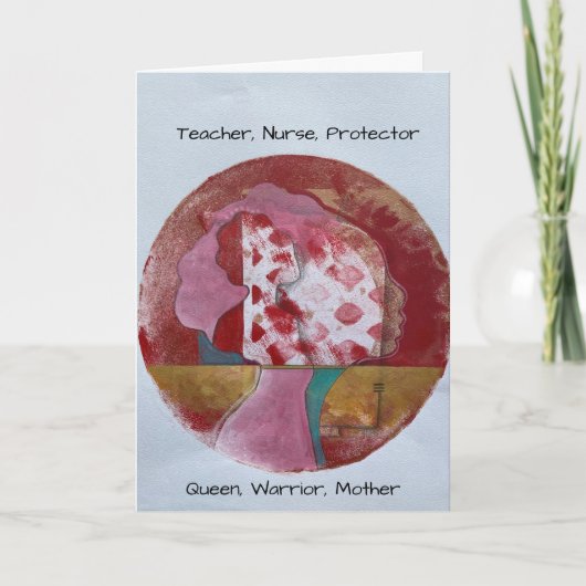 Artistieke Moederdag Kaart (Voorkant)