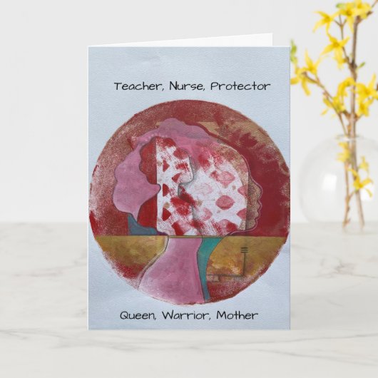 Artistieke Moederdag Kaart (Gele Bloem)