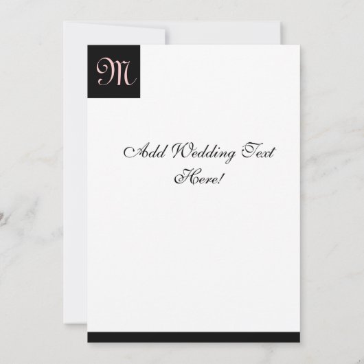 Artistieke Monogram Bloemachtige Trouw Uitnodiging (Achterkant)