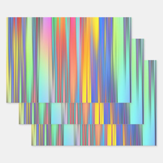 Artistieke multicolorband inpakpapier vel (Set)