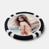 Artistieke naakt op strand poker chips (Enkel)