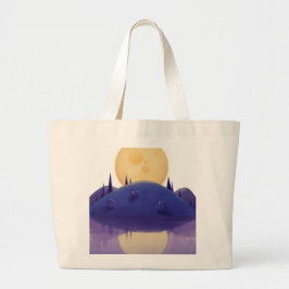 Artistieke Nachtlandschap Illustratie Tas 