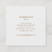 Artistieke Natuur Waterverf Planten Square Vierkante Visitekaartje (Achterkant)