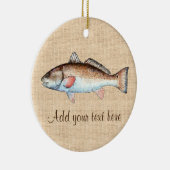 Artistieke natuurlijke roodbaars keramisch ornament (Rechts)