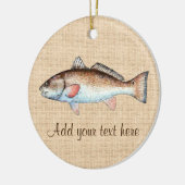 Artistieke natuurlijke roodbaars keramisch ornament (Links)