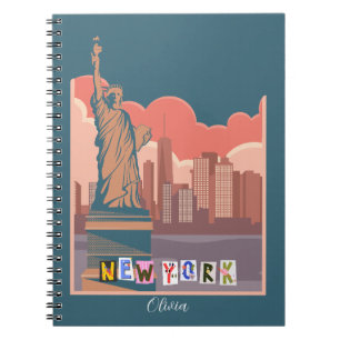 Artistieke New Yorkse Silhouet Persoonlijk gemaakt Notitieboek