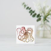 Artistieke Octopus Calling Card Contactkaartje (Staand voorkant)