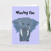 ARTISTIEKE OLIFANT MISSING YOU KAART (Voorkant)
