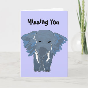 ARTISTIEKE OLIFANT MISSING YOU KAART