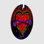 Artistieke oneindigheid Harde Polyamoire Vlag Symb Ornament (voorkant)