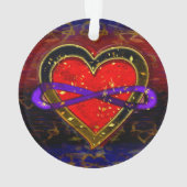 Artistieke oneindigheid Harde Polyamoire Vlag Symb Ornament (achterkant)