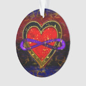 Artistieke oneindigheid Harde Polyamoire Vlag Symb Ornament (voorkant)