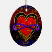 Artistieke oneindigheid — Heart Polyamory Vlag sym Keramisch Ornament (Rechts)