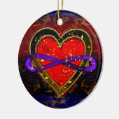 Artistieke oneindigheid — Heart Polyamory Vlag sym Keramisch Ornament (Links)