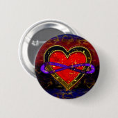 Artistieke oneindigheid — Heart Polyamory Vlag sym Ronde Button 5,7 Cm (Voorkant /achterkant)