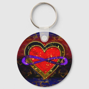 Artistieke oneindigheid — Heart Polyamory Vlag sym Sleutelhanger