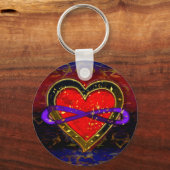 Artistieke oneindigheid — Heart Polyamory Vlag sym Sleutelhanger (Voorkant)
