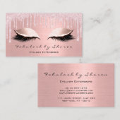 Artistieke ooglens Glitter Drijft Roos Blush Visitekaartje (Voorkant / Achterkant)