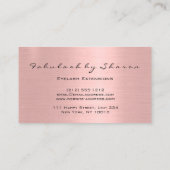Artistieke ooglens Glitter Drijft Roos Blush Visitekaartje (Achterkant)