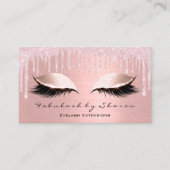 Artistieke ooglens Glitter Drijft Roos Blush Visitekaartje (Voorkant)