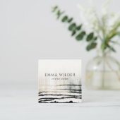 Artistieke organische Waterverf vormen Vierkante Visitekaartje (Staand voorkant)