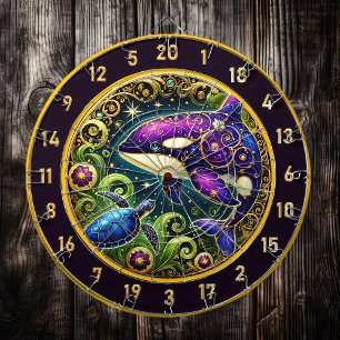 Artistieke Orka Turtle Dartboard Display Dartbord