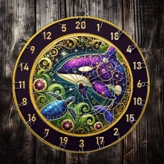 Artistieke Orka Turtle Dartboard Display Dartbord