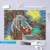 artistieke paarden tissuepapier (Craft)