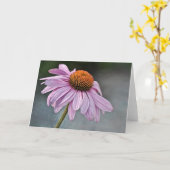 Artistieke Paarse Coneflower Art-Kaart Kaart (Gele Bloem)
