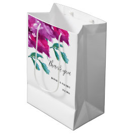Artistieke Paarse Rozen Waterverf Handbeschilderd Medium Cadeauzakje