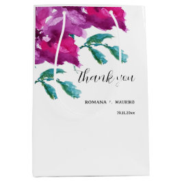 Artistieke Paarse Rozen Waterverf Handbeschilderd Medium Cadeauzakje