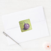 Artistieke Paarse ui op groene gele Stickers (Envelop)