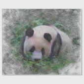 artistieke panda cadeaupapier (Vlak)