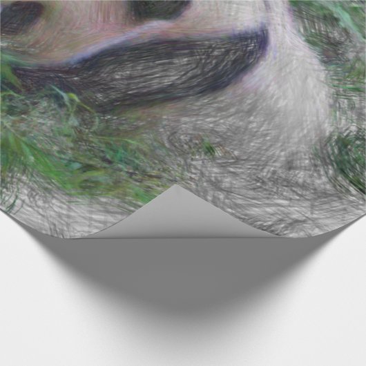 artistieke panda cadeaupapier (Hoek)