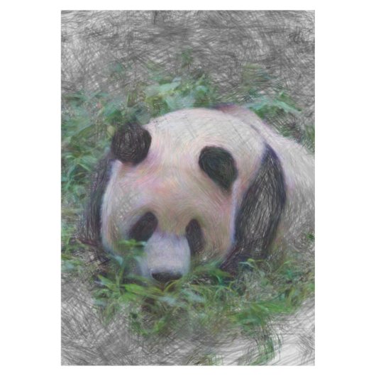 artistieke panda tafelkleed (Voorkant)
