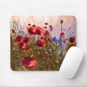 Artistieke papaver muismat (Met muis)