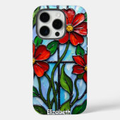 Artistieke papavers in Glas in lood Case-Mate iPhone Case (Achterkant)