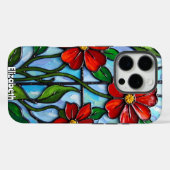 Artistieke papavers in Glas in lood Case-Mate iPhone Case (Achterkant (horizontaal))