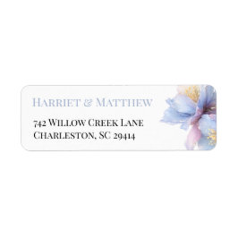 Artistieke Pastel Botanische Bloemen Bruiloft Etiket