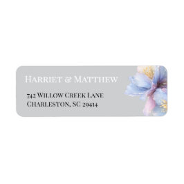 Artistieke Pastel Botanische Bloemen Bruiloft Etiket