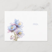 Artistieke Pastel Botanische Bloemen Bruiloft Informatiekaartje (Achterkant)