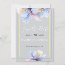 Artistieke Pastel Botanische Bloemen Bruiloft