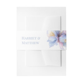 Artistieke Pastel Botanische Bloemen Bruiloft Uitnodigingen Wikkel