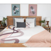 Artistieke pastel bruin Sinaasappel witte wervelin Kussensloop