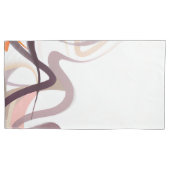 Artistieke pastel bruin Sinaasappel witte wervelin Kussensloop (Voorkant-Links)